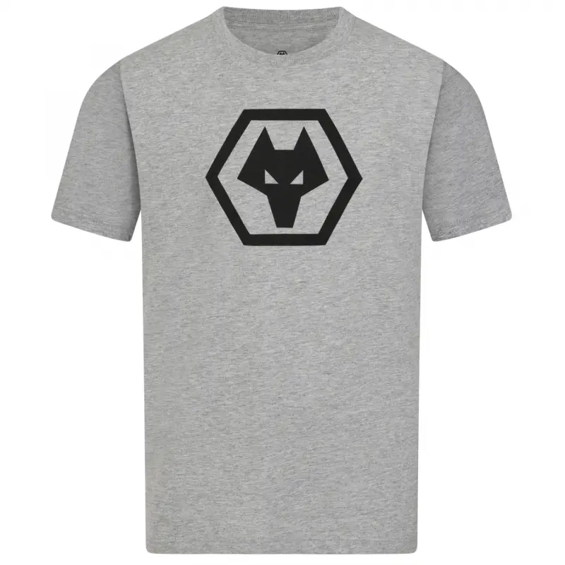 Wolverhampton Wanderers Store | Shop Official Logo T-Shirt – Grey – Junior Wolves Gear